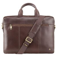 Charles - 13" Slim Laptop Briefcase Brown