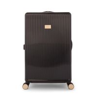 Dune London Olive 77cm Large Suitcase Black Gloss