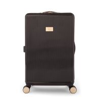 Dune London Olive 67cm Medium Suitcase Black Gloss