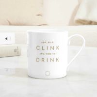 Katie Loxton Porcelain Mug 'Pop, Fizz, Clink, It's Time To Drink'