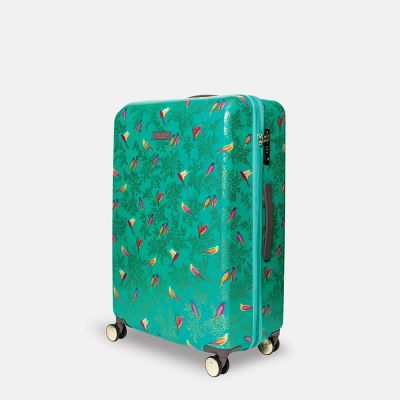 Sara Miller Birds Large Suitcase Green #2