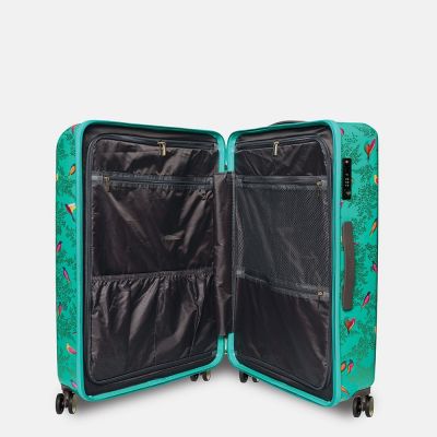 Sara Miller Birds Large Suitcase Green #3