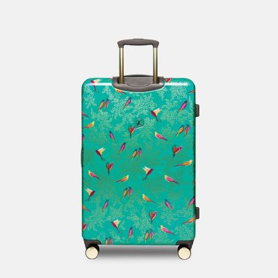 Sara Miller Birds Large Suitcase Green #4