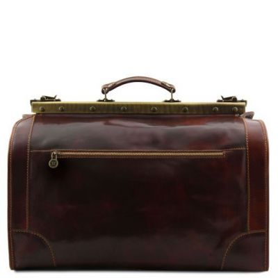 Tuscany Leather Madrid Gladstone Leather Bag Large Size Brown #2