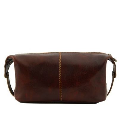 Tuscany Leather Roxy Leather Toilet Bag Brown #3