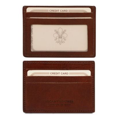 Tuscany Leather Exclusive Credit/Business Card Holder Brown