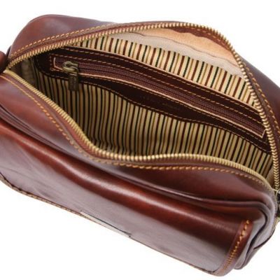 Tuscany Leather Ivan Leather Handy Wrist Bag For Men Black #3