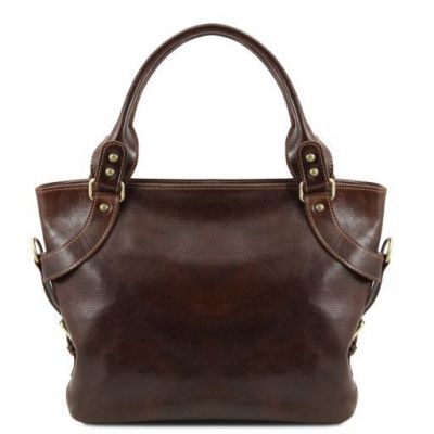 Tuscany Leather Shoulder Bag Dark Brown #1