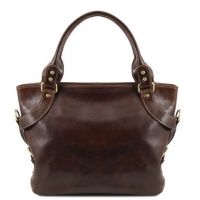 Tuscany Leather Ilenia Shoulder Bag Dark Brown