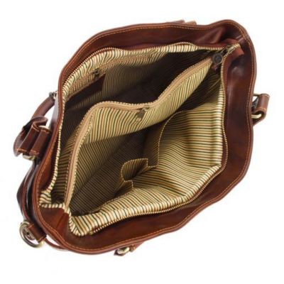 Tuscany Leather Shoulder Bag Dark Brown #6