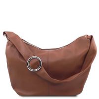 Tuscany Leather YVETTE Soft Leather Hobo Bag Cinnamon