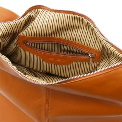 Tuscany Leather YVETTE Soft Leather Hobo Bag Cinnamon #3