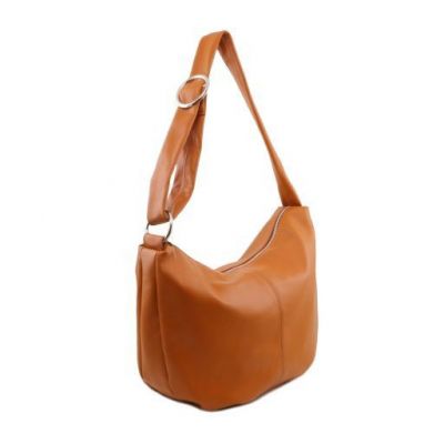 Tuscany Leather YVETTE Soft Leather Hobo Bag Cognac #3