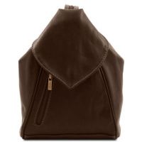 Tuscany Leather Classic Delhi Backpack Dark Brown