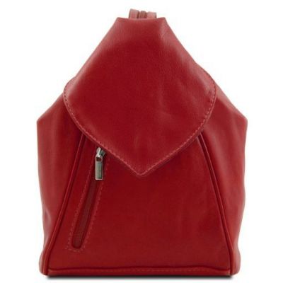 Tuscany Leather Classic Delhi Backpack Red #1