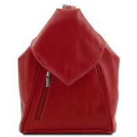 Tuscany Leather Classic Delhi Backpack Red
