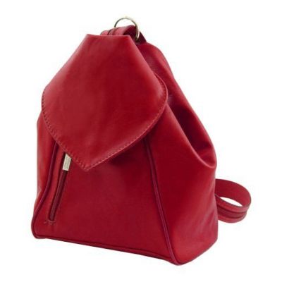Tuscany Leather Classic Delhi Backpack Red #2