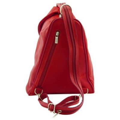 Tuscany Leather Classic Delhi Backpack Red #3