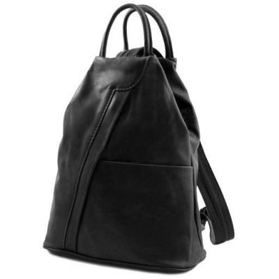 Tuscany Leather Classic Shanghai Backpack Black #2