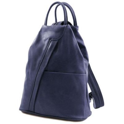 Tuscany Leather Classic Shanghai Backpack Dark Blue #2