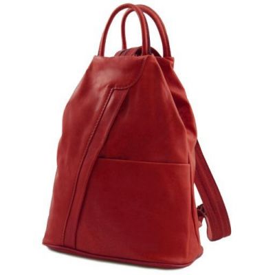 Tuscany Leather Classic Shanghai Backpack Red #2