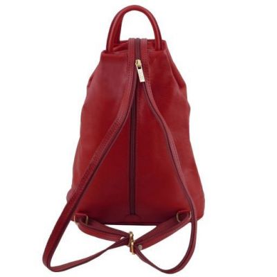 Tuscany Leather Classic Shanghai Backpack Red #3