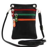 Tuscany Leather Soft Leather Mini Cross Bag Black