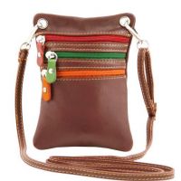 Tuscany Leather Soft Leather Mini Cross Bag Brown