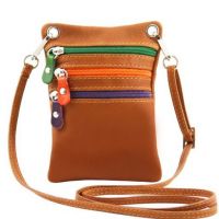 Tuscany Leather Soft Leather Mini Cross Bag Cognac