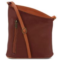 Tuscany Leather Mini Soft Leather Unisex Cross Bag Brown