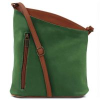 Tuscany Leather Mini Soft Leather Unisex Cross Bag Green