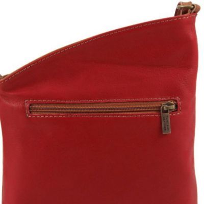 Tuscany Leather Mini Soft Leather Unisex Cross Bag Lipstick Red #2
