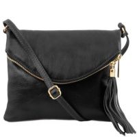 Tuscany Leather Young Bag Shoulder Bag With Tassel Detail Black