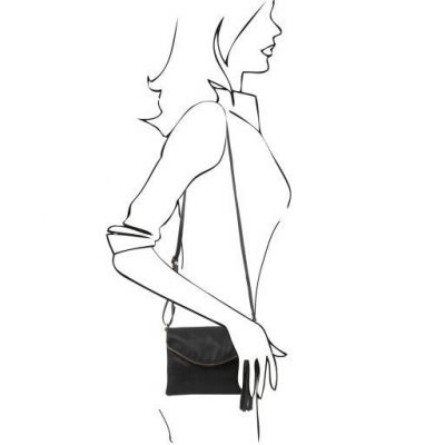 Tuscany Leather Young Bag Shoulder Bag With Tassel Detail Black #6