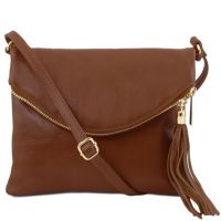 Tuscany Leather Young Bag Shoulder Bag With Tassel Detail Cinnamon