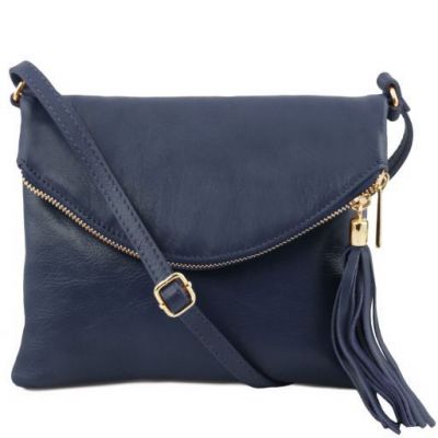 Tuscany Leather Young Bag Shoulder Bag With Tassel Detail Dark Blue