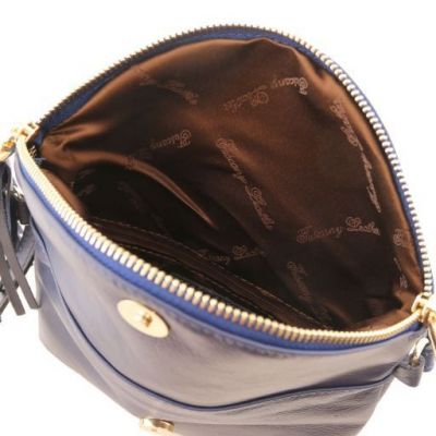 Tuscany Leather Young Bag Shoulder Bag With Tassel Detail Dark Blue #5