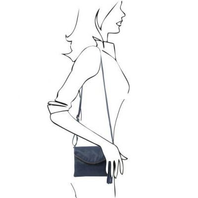 Tuscany Leather Young Bag Shoulder Bag With Tassel Detail Dark Blue #6