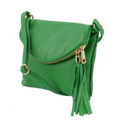 Tuscany Leather Young Bag Shoulder Bag With Tassel Detail Green #2