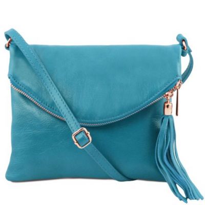 Tuscany Leather Young Bag Shoulder Bag With Tassel Detail Turquoise