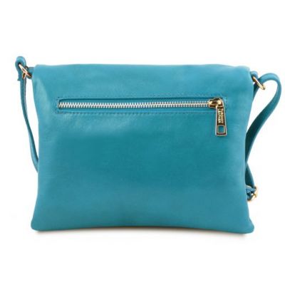 Tuscany Leather Young Bag Shoulder Bag With Tassel Detail Turquoise #3