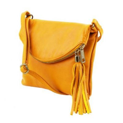 Tuscany Leather Young Bag Shoulder Bag With Tassel Detail Yellow #2