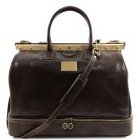 Large Leather Gladstone Bag - Large Size - Madrid - Domini Leather