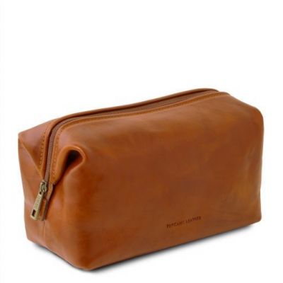 Tuscany Leather Smarty Leather Toilet Bag Large Size Honey #2