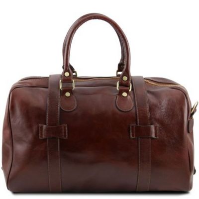 Tuscany Leather Voyager Leather Travel Bag With Front Straps Large Size Brown #3