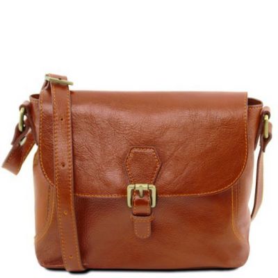 Tuscany Leather Jody Leather Shoulder Bag With Flap Honey #1