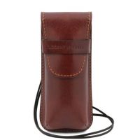 Tuscany Leather Exclusive Eyeglasses/Smartphone/Watch Holder Brown