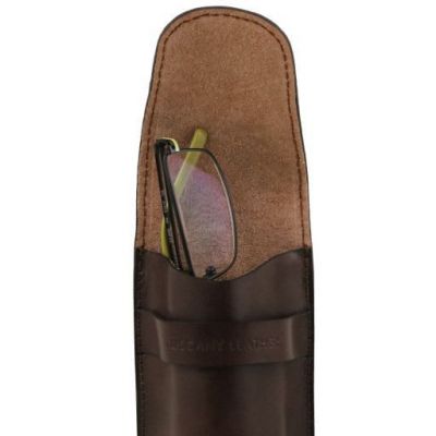 Tuscany Leather Exclusive Eyeglasses/Smartphone/Watch Holder Dark Brown #3