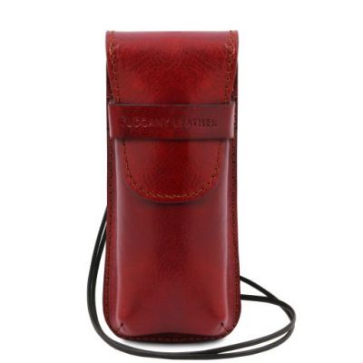 Tuscany Leather Exclusive Eyeglasses/Smartphone/Watch Holder Red