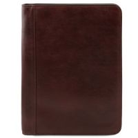 Tuscany Leather Lucio Exclusive Leather Document Case With Ring Binder Brown